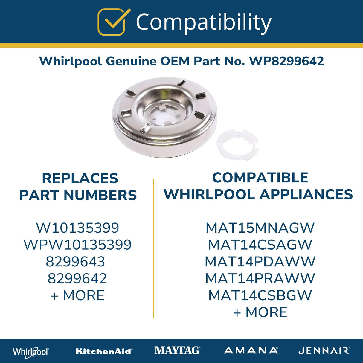 Whirlpool WP8299642 Genuine OEM Top Load Washer Clutch Assembly