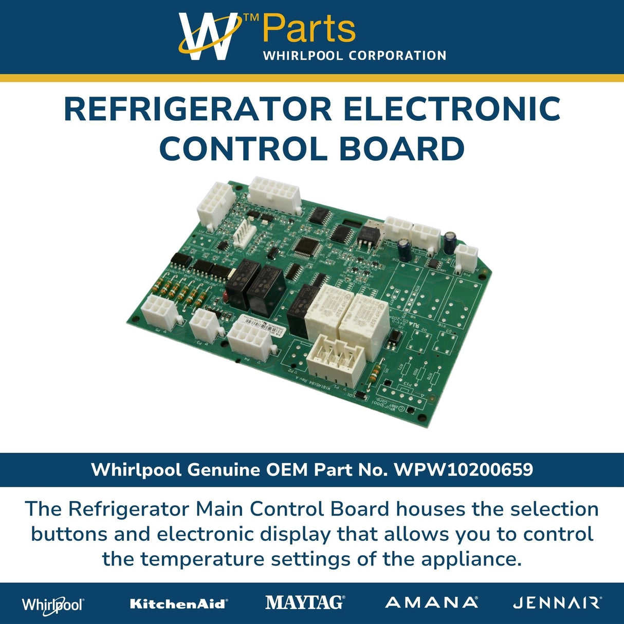 Whirlpool WPW10200659 Genuine OEM Refrigerator Electronic Control Board
