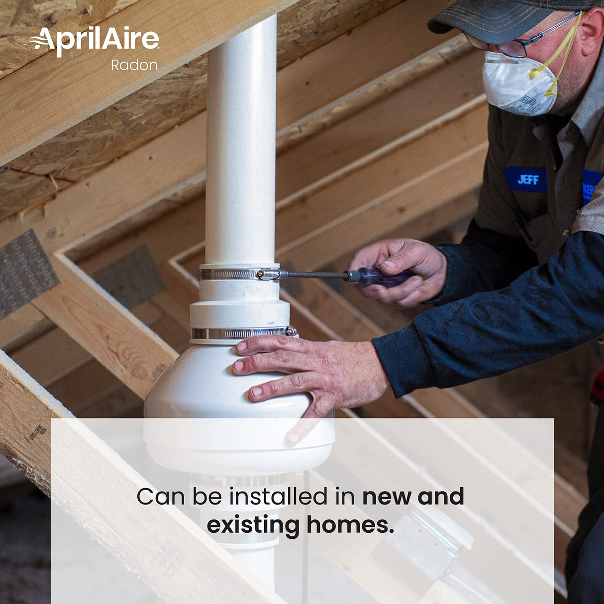 Aprilaire ARN25F Quiet Energy Efficient Radon Mitigation Fan for Basement, Crawlspace or Slab Application, Indoor/Outdoor, 1500 and 2500 Square Feet