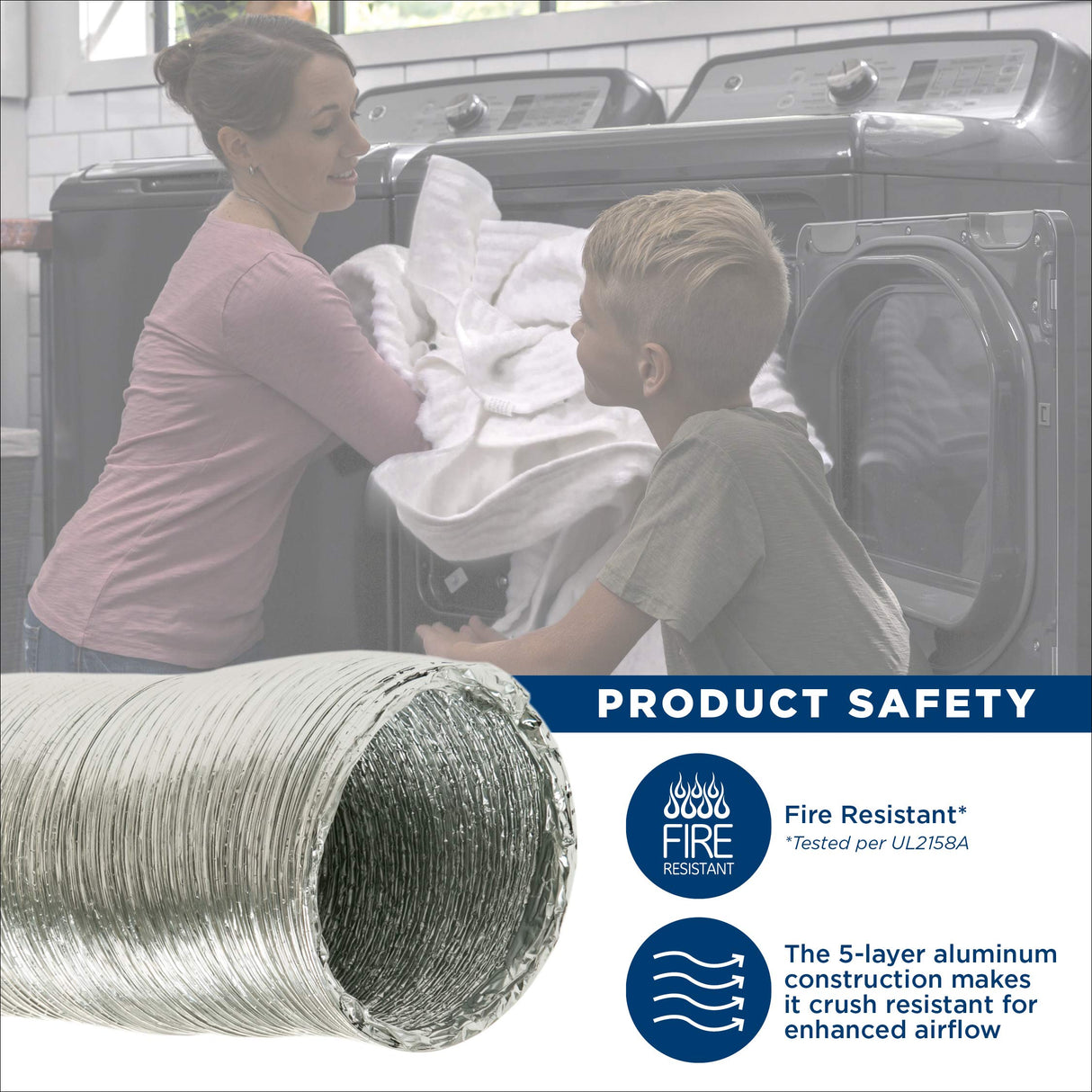 GE PM08X10085 Genuine OEM Premium 5-layer Aluminum Dryer Duct