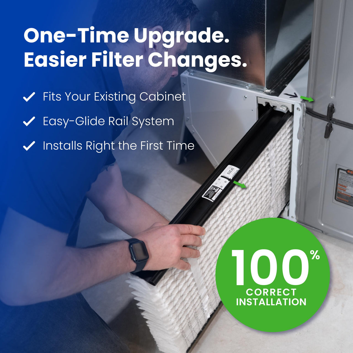 AprilAire UK213 (Replaces 213) MERV 13 TriPure Filter & Rails