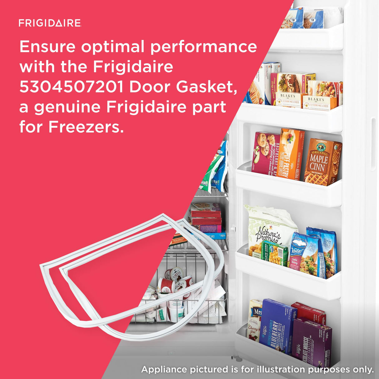 Frigidaire 5304507201 Door Gasket for Freezers, White