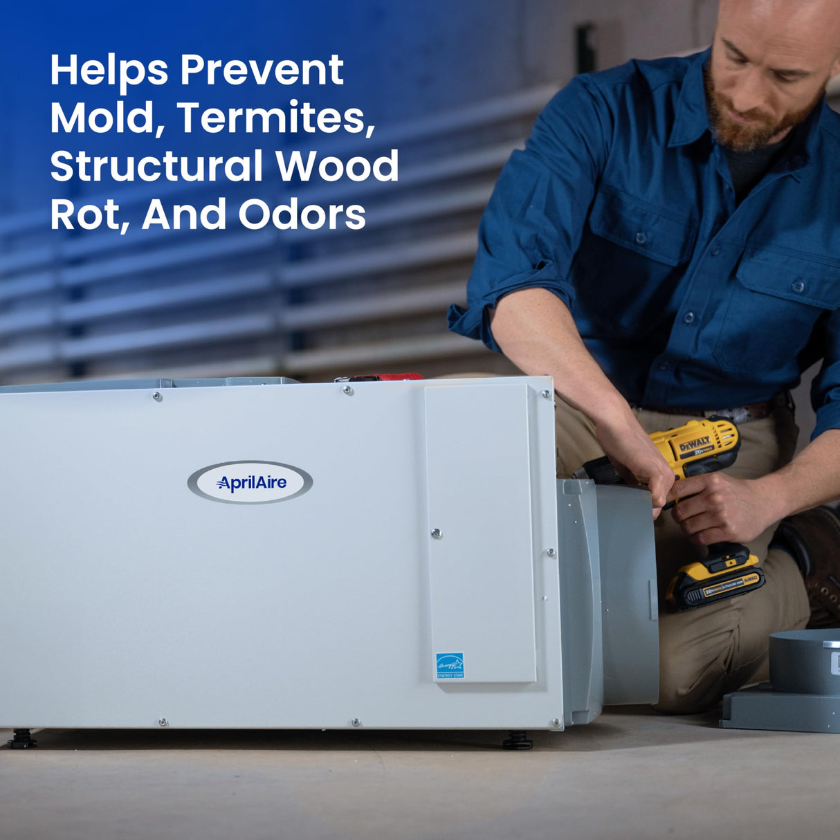 AprilAire E130 Pro 130-Pint Whole-House Dehumidifier, Energy Star Certified, Commercial-Grade for Basement, Crawlspace or Whole House up to 7,200 sq. ft.