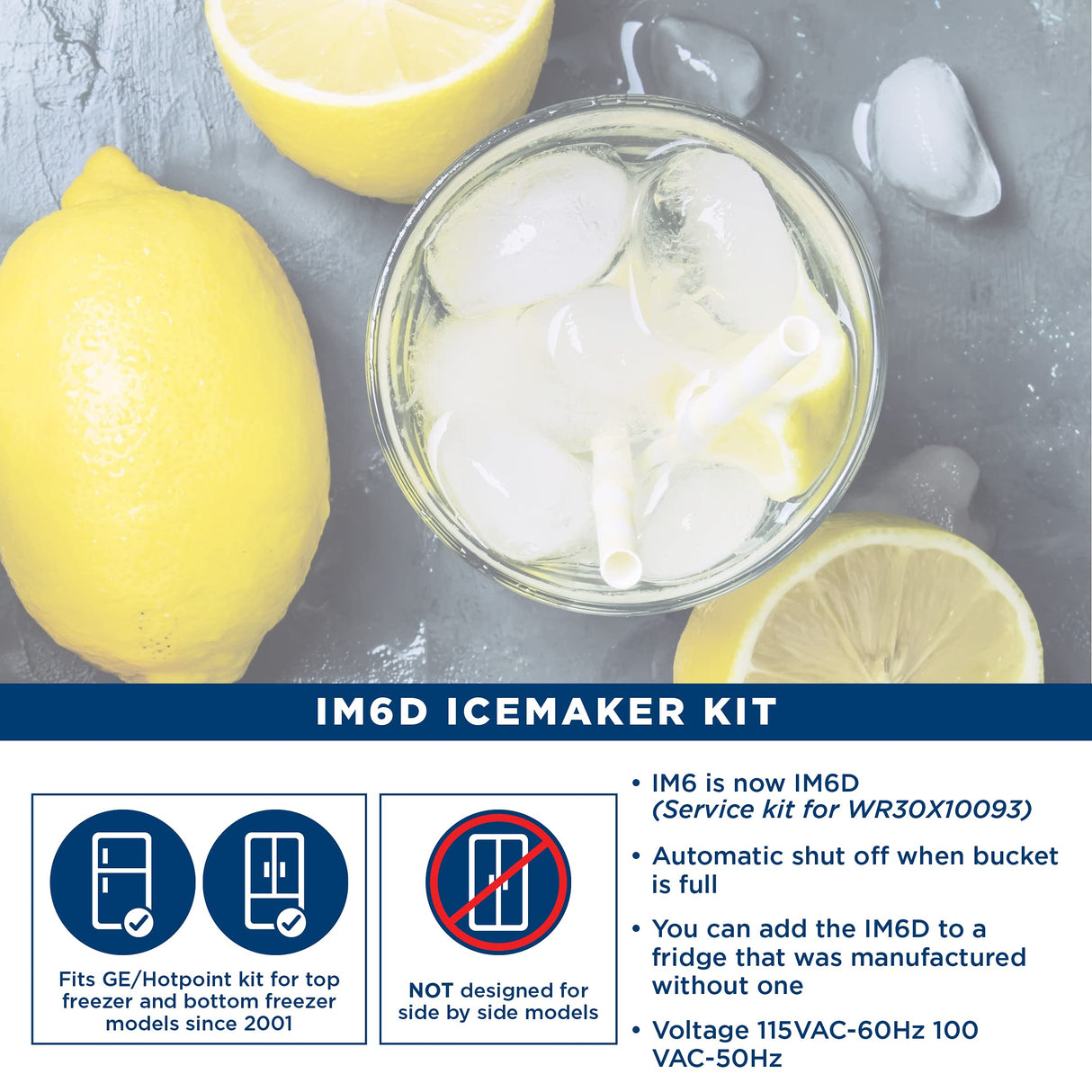 GE IM6D Genuine OEM Refrigerator WR30X10093 IM6D Icemaker Kit