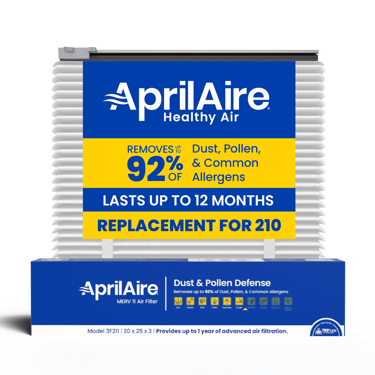 AprilAire UK211 (Replaces 210) MERV 11 TriPure Filter & Rails