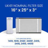 Aprilaire IAQ Air Filters UK411-1PK replacement part