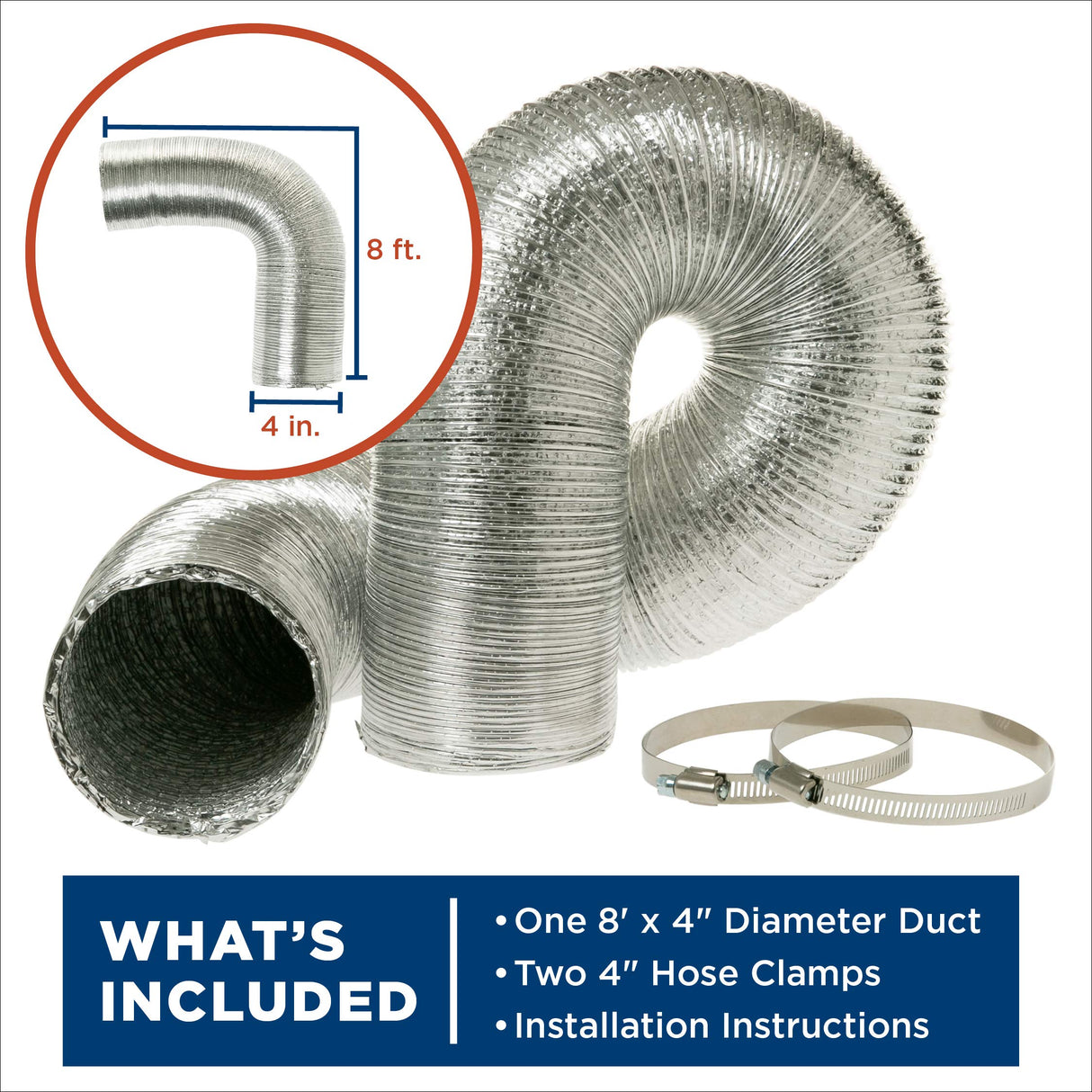 GE PM08X10085 Genuine OEM Premium 5-layer Aluminum Dryer Duct