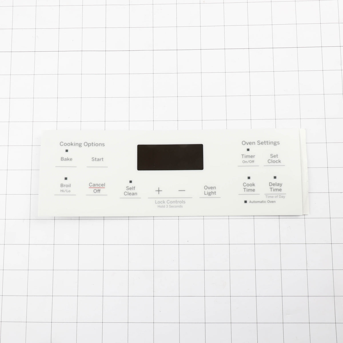 GE WB07X44619 Genuine OEM Faceplate Graphics-White