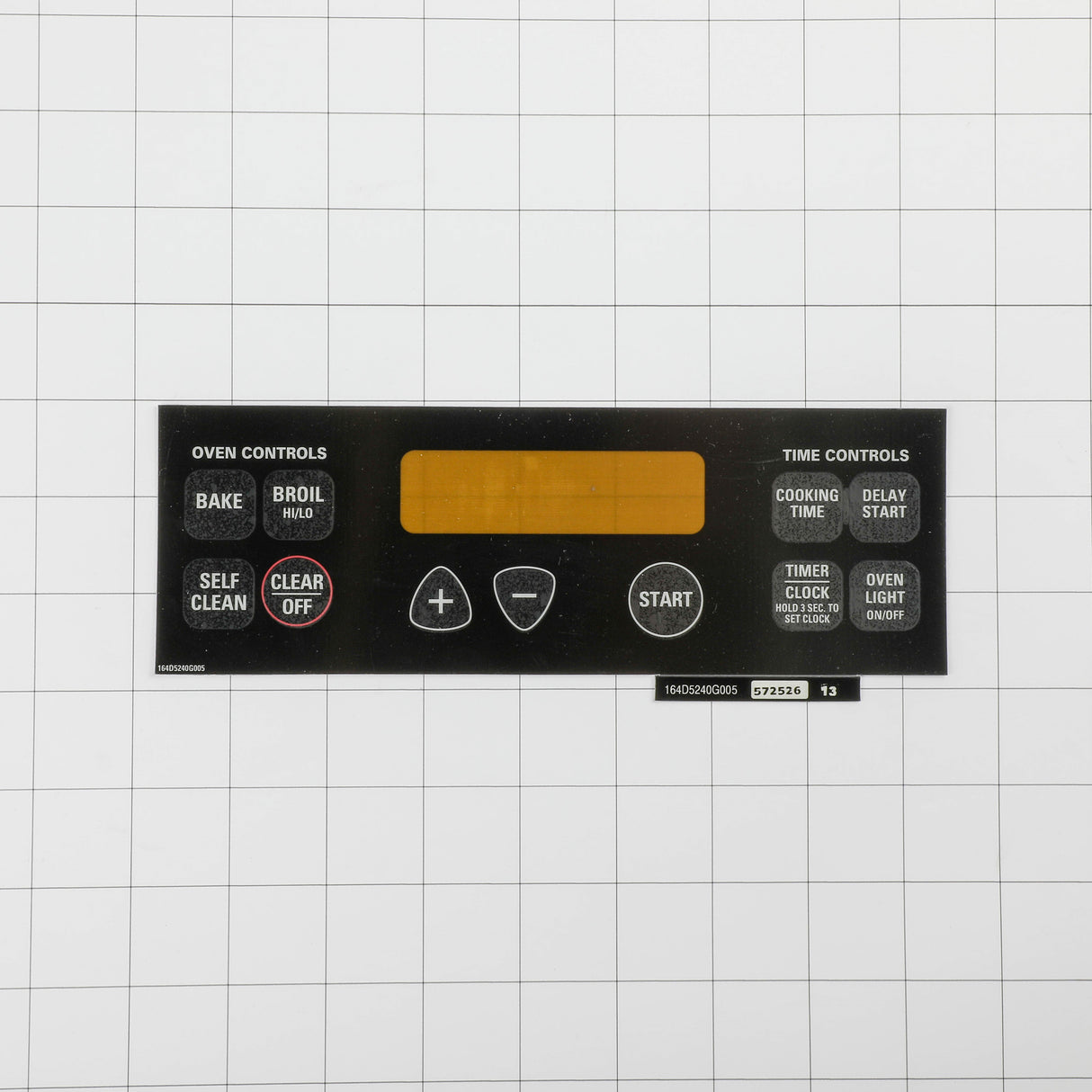 GE WB27T10587 Genuine OEM Faceplate Graphics Asm