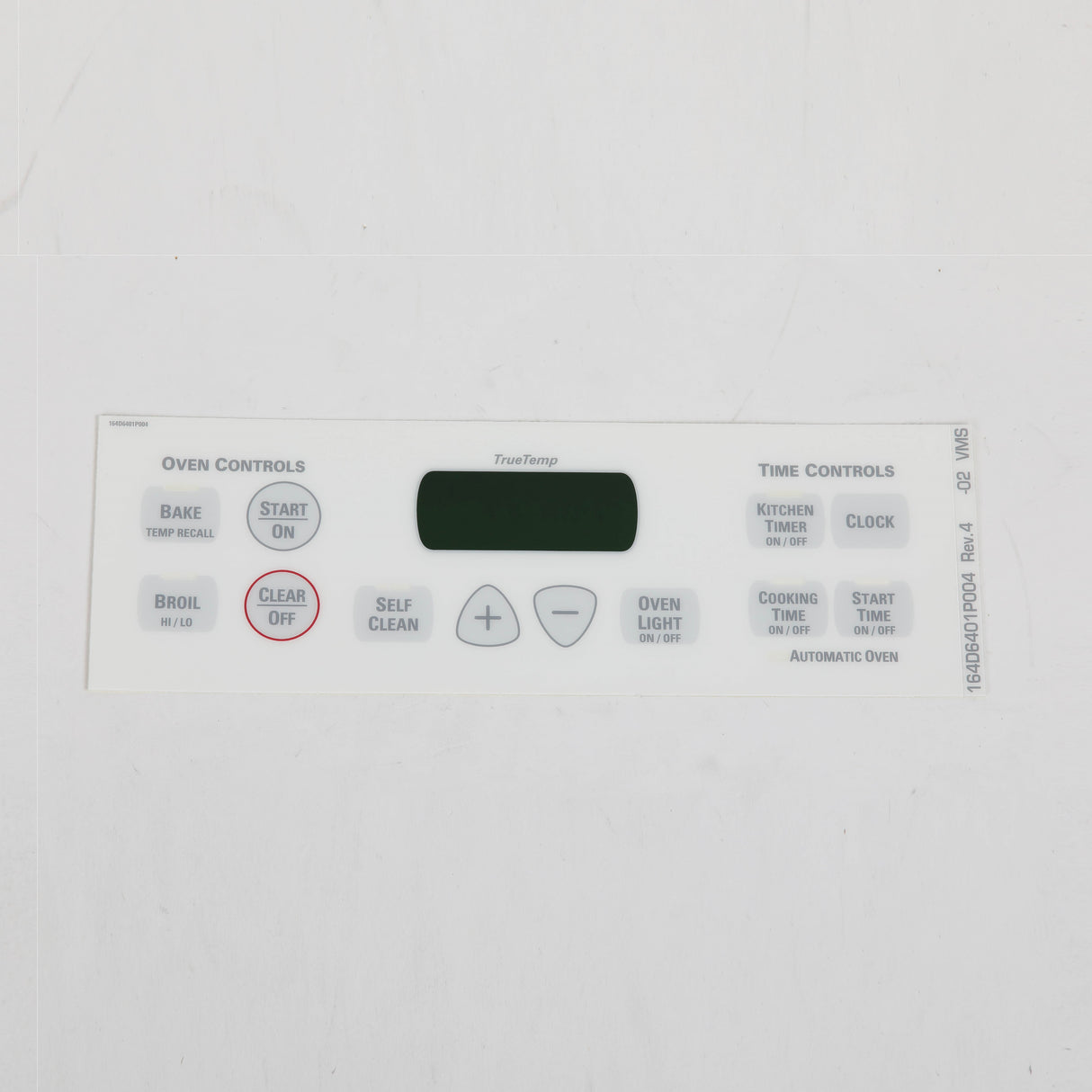 GE WB27T10677 Genuine OEM Faceplate Graphics