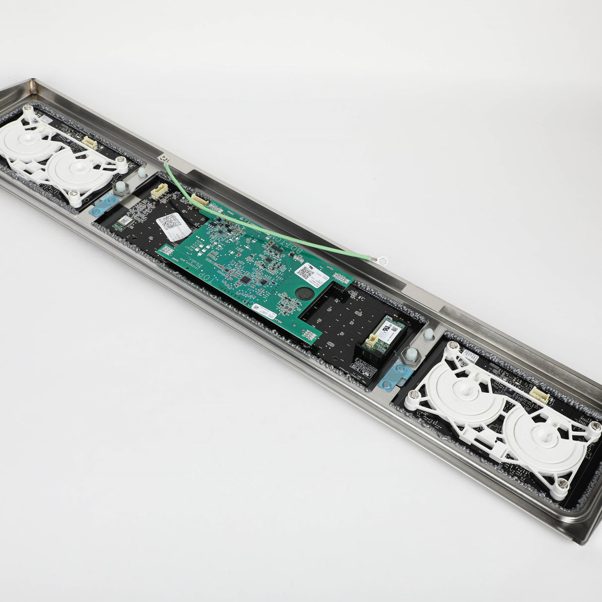 GE WB27X33633 Genuine OEM Black Stainless Control Panel Overlay W/