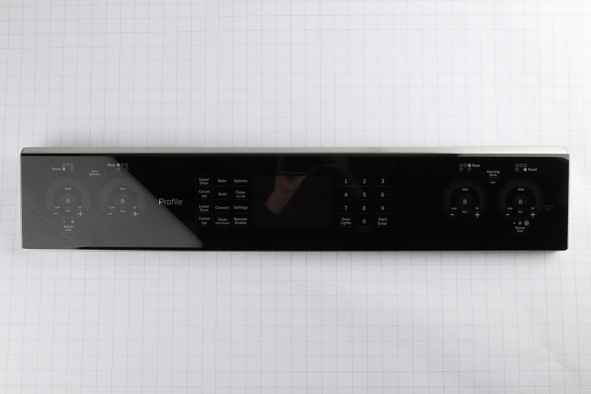 GE WB27X40488 Genuine OEM Stainless Control Panel Overlay W/ Wifi Board