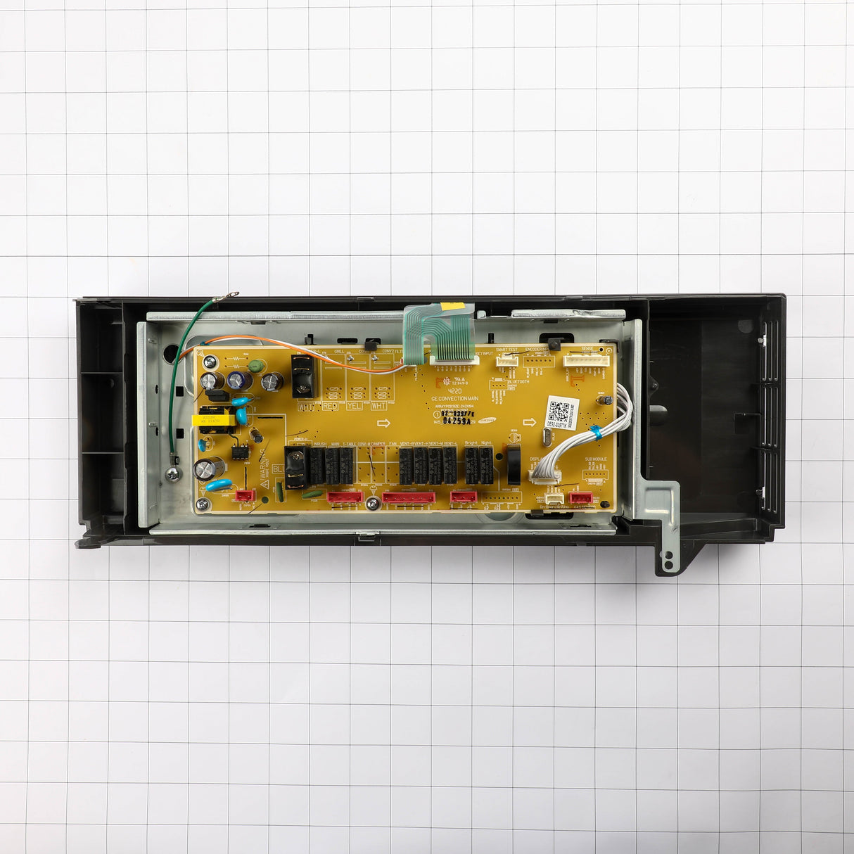 GE WB56X30166 Genuine OEM Stainless Steel Control Panel White Led