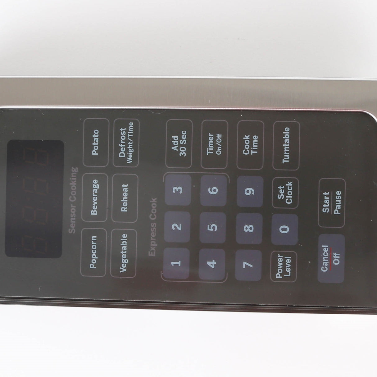 GE WB56X33573 Genuine OEM Dark Dorian Control Panel With White Led