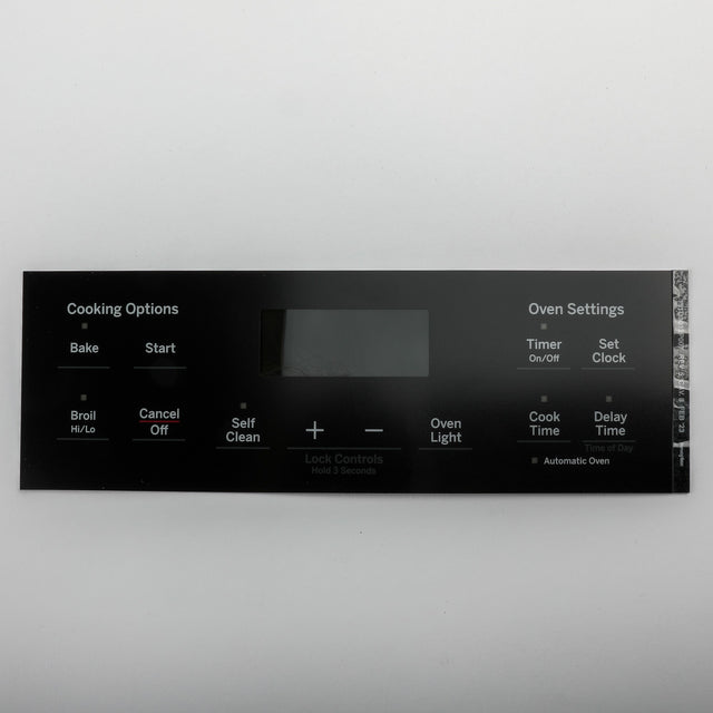 GE WB07X26647 Genuine OEM Faceplate Graphics (Bk)