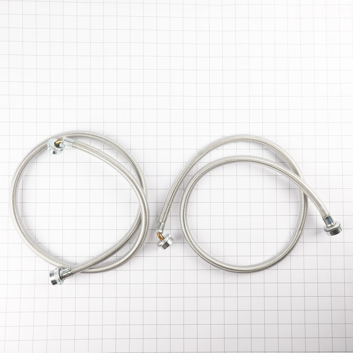 GE WX14X10017 Genuine OEM 2Pk-Plymr Coated 4' Washer Hoses 90 Elbow