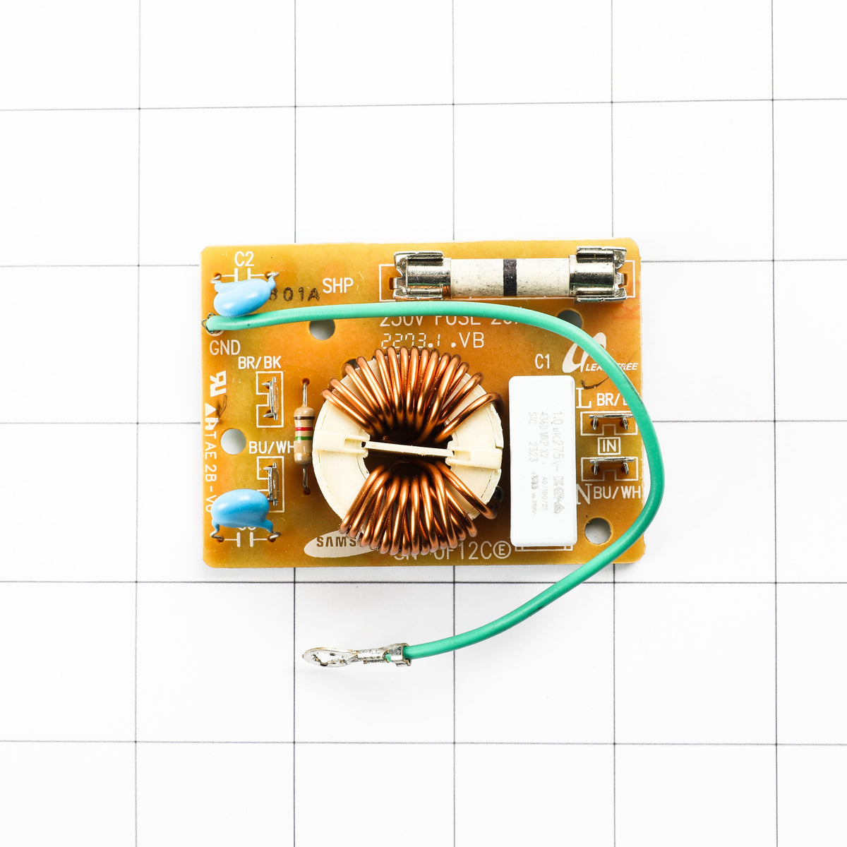 Samsung DE96-00400C Microwave Noise Filter Genuine Original Equipment Manufacturer (OEM) Part