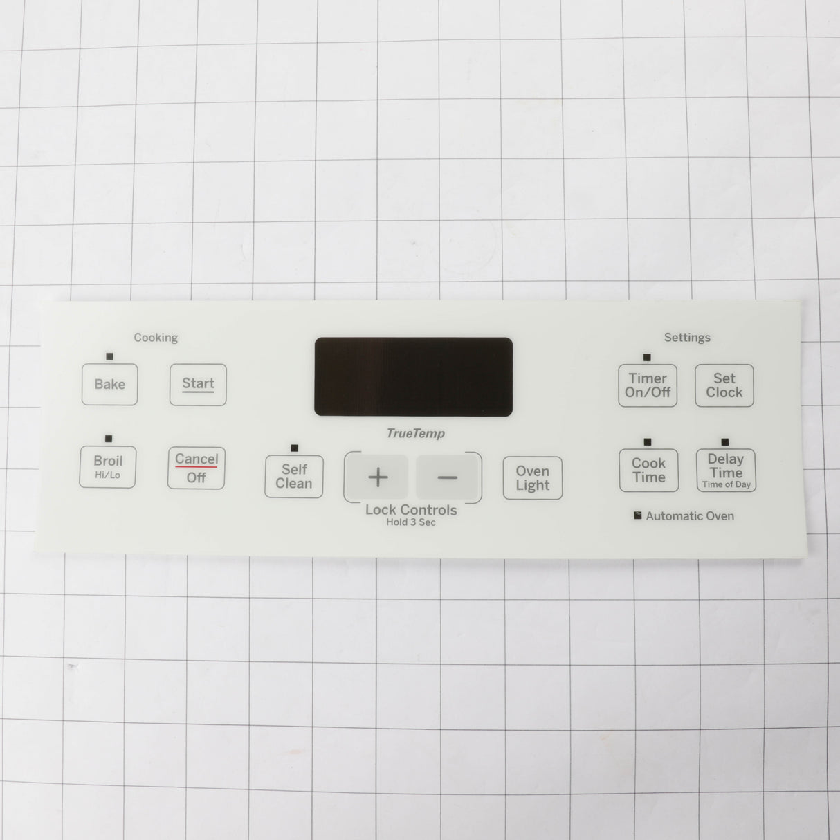 GE WB07X24623 Genuine OEM Range Control Panel - White