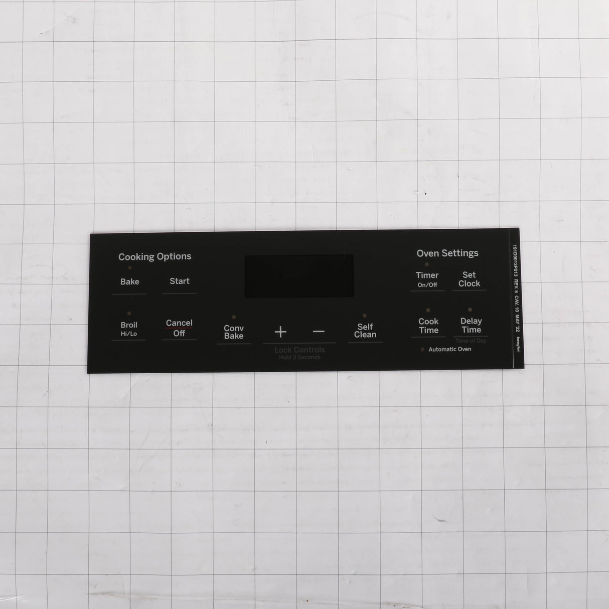GE WB07X26740 Genuine OEM Faceplate Graphics (Gy)