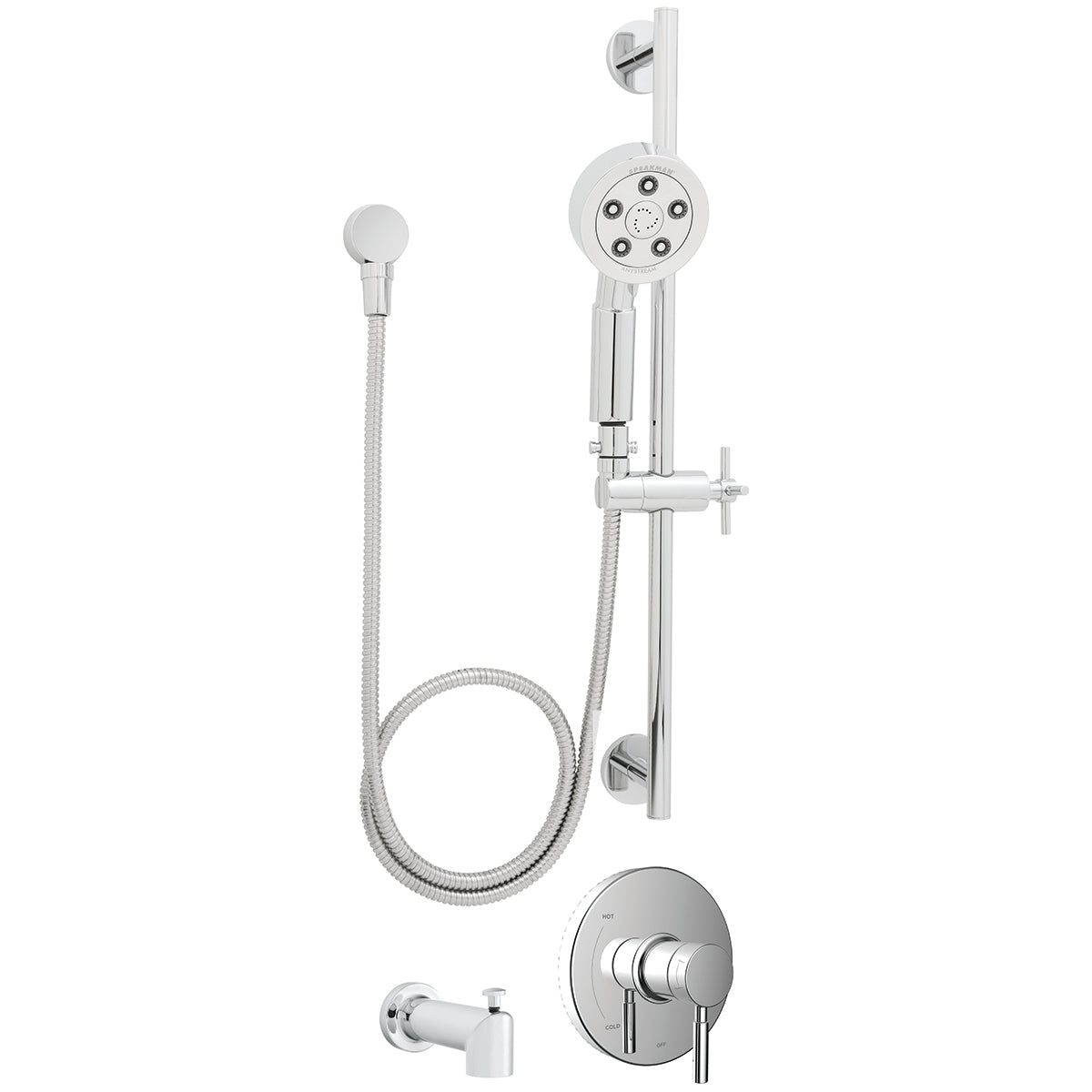 Speakman SLV-1050 Neo Trim, Shower and Tub Package (Valve not included) Polished Chrome Finish - 2.5 GPM