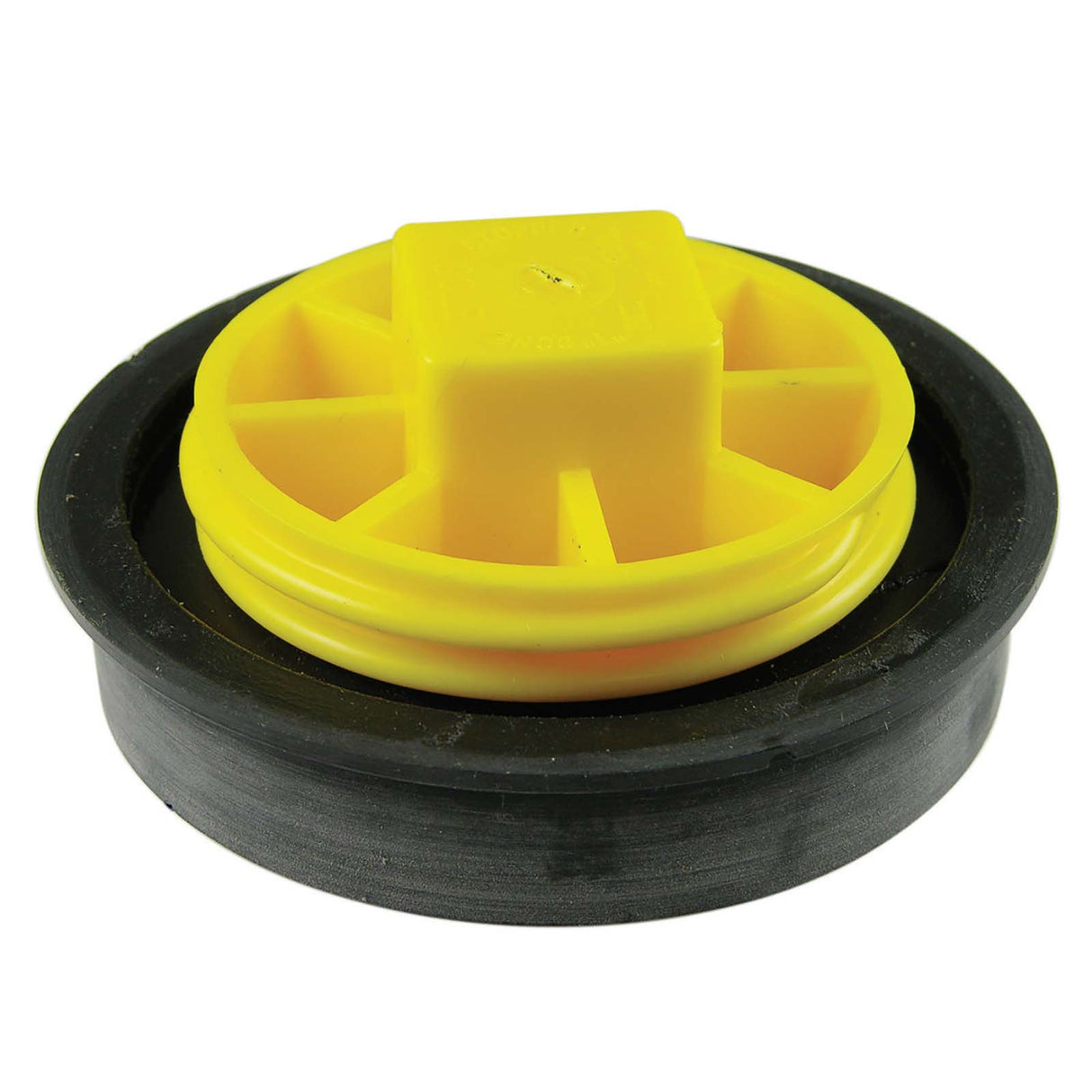 3" Threaded (IPS) ETCO T-Cone Raised Head Style Round Cleanout Plug Yellow