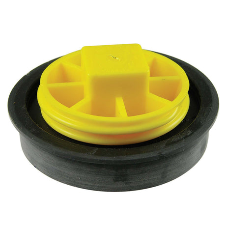 3" Threaded (IPS) ETCO T-Cone Raised Head Style Round Cleanout Plug Yellow