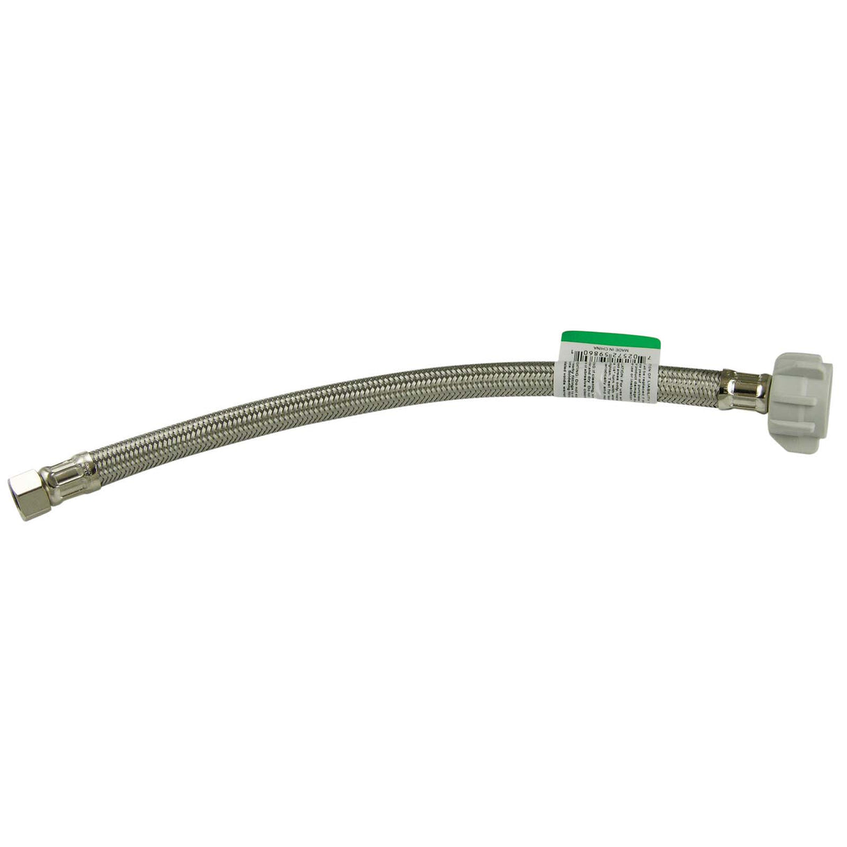PlumbMaster Approved S387806 3/8" Compression x 7/8" Ballcock Stainless Steel Closet Water Connector with Plastic Nut