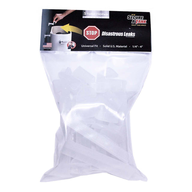 PlumbMaster Approved 40329 Clear Plastic Universal Fit Secure-a-Tank Pro Pack