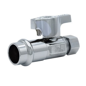 1/2" Press x 3/8" OD Straight Stop