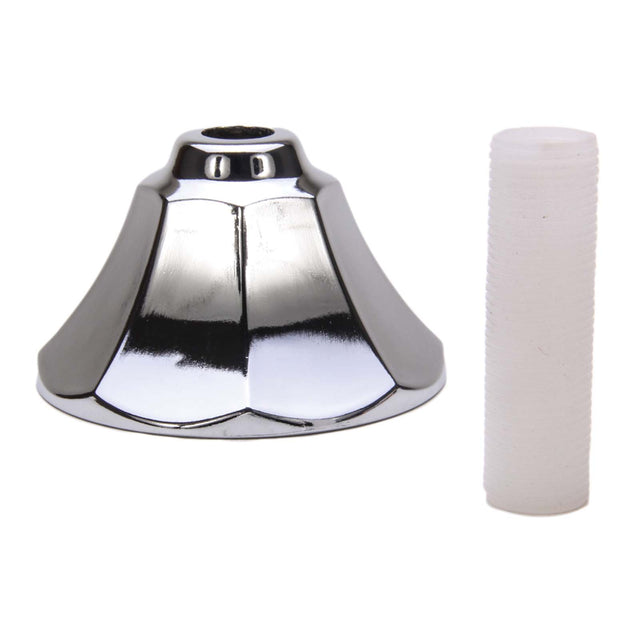 PlumbMaster Approved 38066 Old Style Replacement Escutcheon with Molded Nipple (Bulk), 9/16" x 20T x 3/8" I.P, Chrome Plated