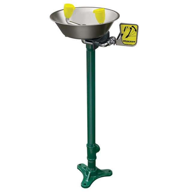 Traditional Series SE-584 Pedestal Mounted Eyewash with Stainless Steel Bowl