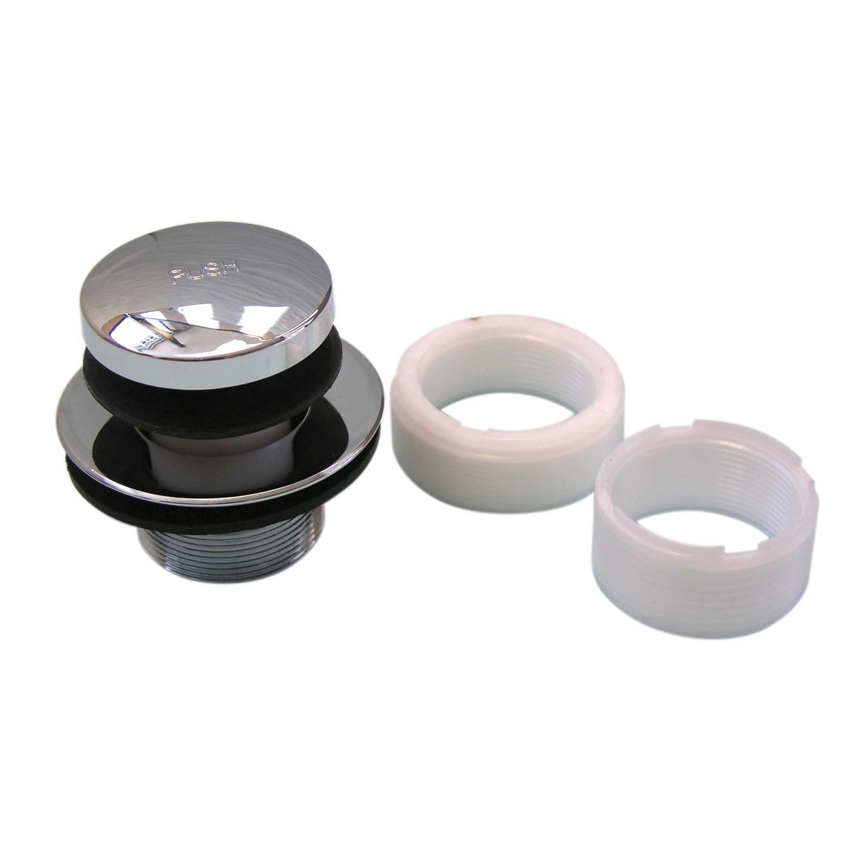 PlumbMaster Approved 39026 Chrome Plated Replacement Touch Toe Style Bath Drain Assembly Kit (Bagged)
