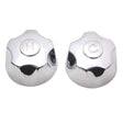 PlumbMaster Approved 46331 #11a Metal Round Handle (Pair) for Michigan Brass, Crane Dial-Ese 4" Lavatory/Kitchen