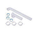 Dearborn P9108AB 1-1/2 x 16" Polypropylene Plastic End Outlet Waste with Baffle White