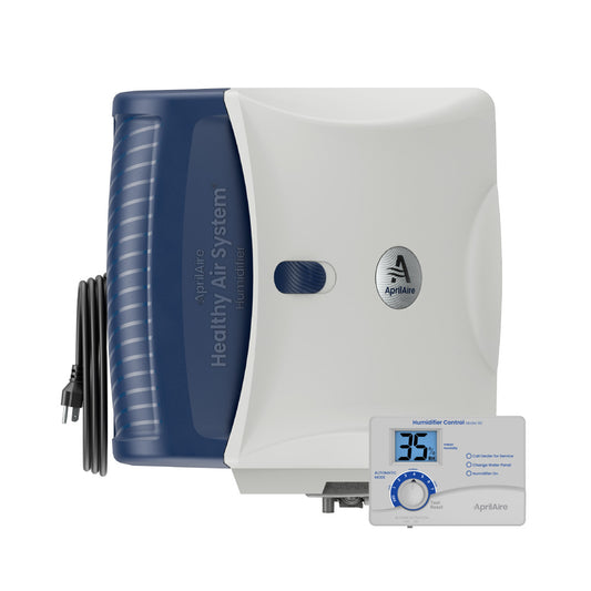 AprilAire 720A Whole-House Fan-Powered Evaporative Humidifier – 21 Gallons Per Day, Water Saving With Automatic Digital Control for up to 6,250 Sq. Ft., Part of the AprilAire Healthy Air System