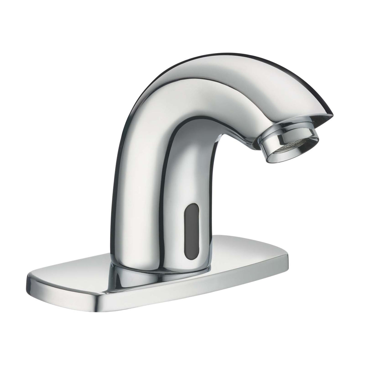 SF-Series Battery Powered, Deck Mounted, IR Faucet, 0.5 gpm, Single Hole, 4" Trim Plate, Chrome