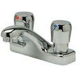 AquaSpec Deck Mount Centerset Metering Faucet with 4" Centers, Push Buttons