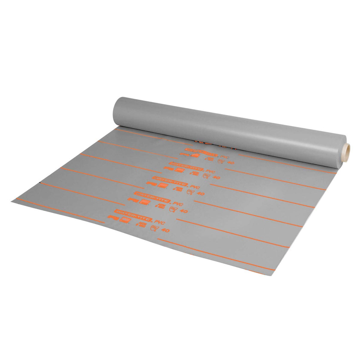 IPS Corp 83445 PVC Gray Shower Pan Liner, 40 ft L x 5 ft W x 40 Mil T