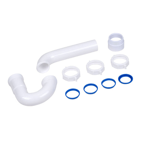 1-1/2" P-Trap w/Threaded PVC Adapter & Reversible J-Bend