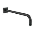 Lura S-2572-MB Wall Mounted Rain Shower Arm & Flange in Matte Black