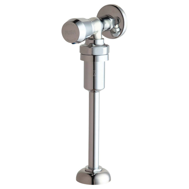 Chicago Faucets 732-VB765PSHCP Chrome Plated Slow Closing Angle Urinal Valve with Riser for Chicago Flushometer