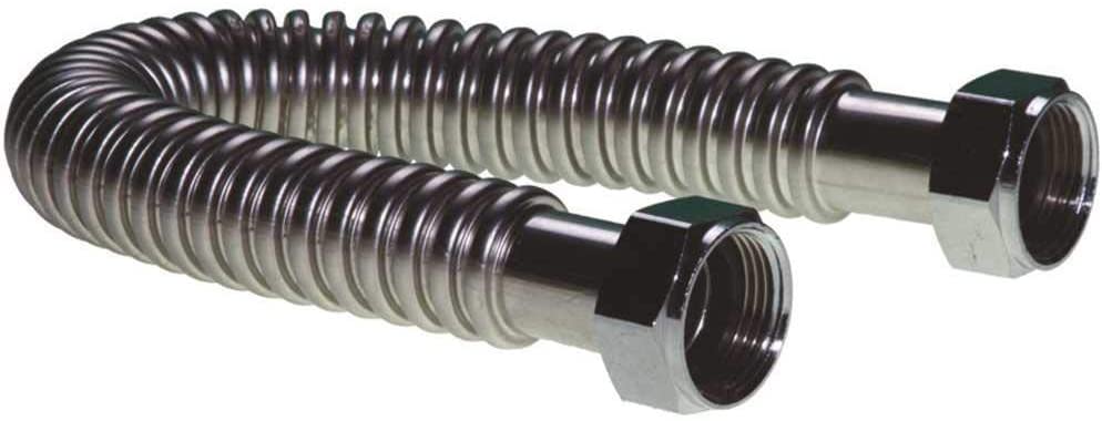 1" FIP x 1" FIP x 24" L Corrugated Stainless Steel Residential/Commericial Softener/Boiler Connector