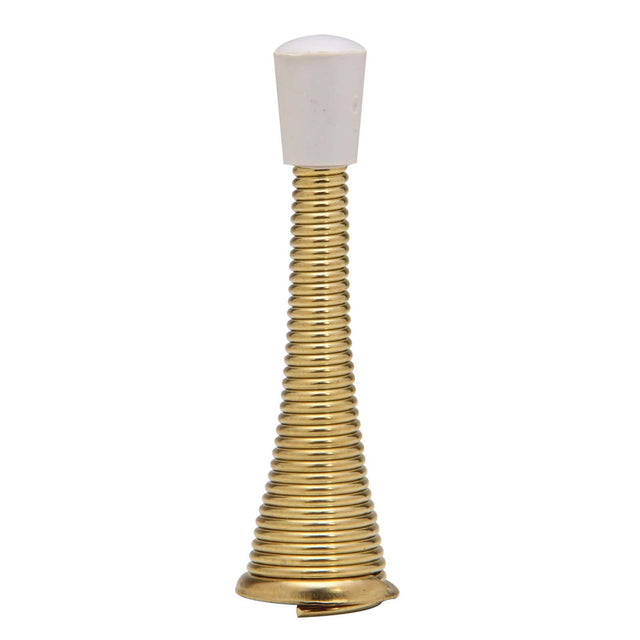 PlumbMaster Approved 52066 Heavy-Duty 2-Piece Spring Style Door Stop, Polished Brass