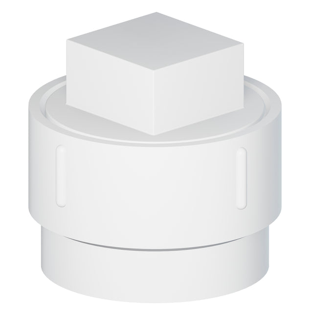 Tigre 105-X-3242 4 x 4" Spigot x FPT PVC SCH 40 DWV Cleanout Adapter with Plug White