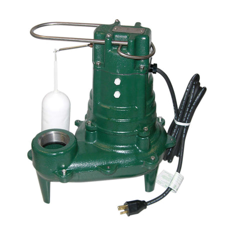 Zoeller M267 260 Series Cast Iron Automatic Submersible Sewage Pump, 0.5 HP, 115 V, 10.4 A, 1 PH, 1750 RPM
