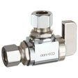 Dahl 611-41-31 3/8" OD Compression E-Z Turn Chrome Plated Brass (Lead Free) 1/4-Turn Mini Angle Ball Valve