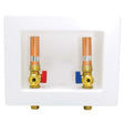 1/2" Sweat Universal Outlet Box with 1/4 Turn Valve Plastic White