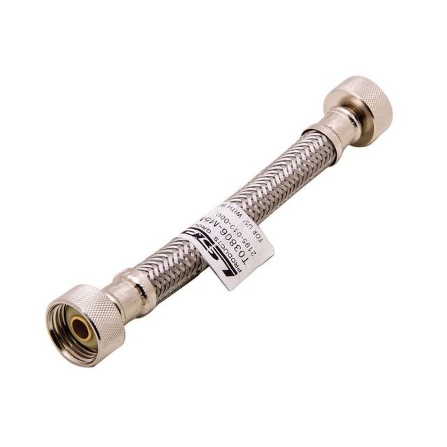 Acorn 2195-010-000 Stainless Steel Braided Inlet Hose for Air-Control Valves Checkstop Assembly, 1/2" NPS