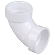 NIBCO K055650 4" Hub PVC SCH 40 DWV 90° Elbow White