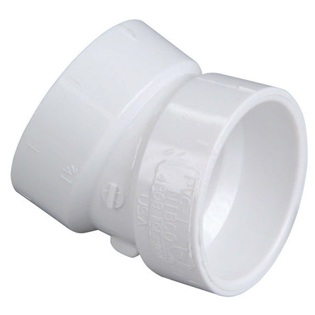 NIBCO K079350 2" Hub PVC 22-1/2° DWV Elbow
